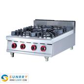 Stainless Steel Counter Top Gas Range with 4-Burner