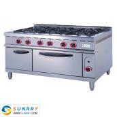 Gas Range With 6-Burner & Electric Oven