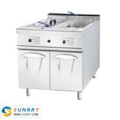 2-Tank Gas Fryer with Cabinet
